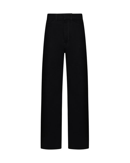 Lemaire Black High Waisted Curved Jeans
