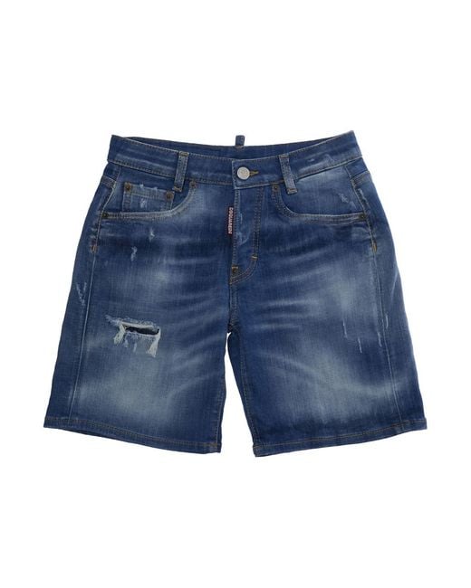 DSquared² Blue Shorts, Denim Cotton for men