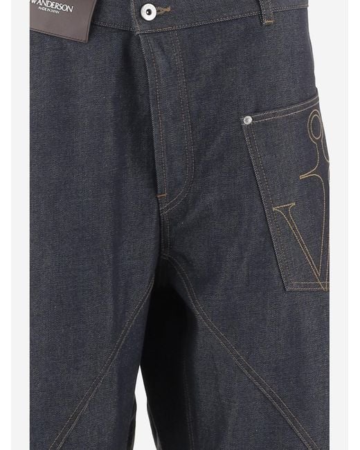 J.W. Anderson Blue Turn-Up Hem Jeans Cotton for men