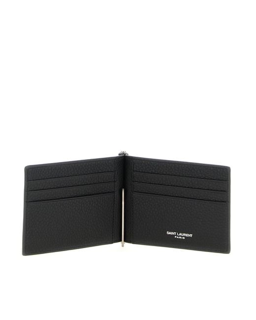 Saint Laurent Black 'Tiny Cassandre' Card Holder for men