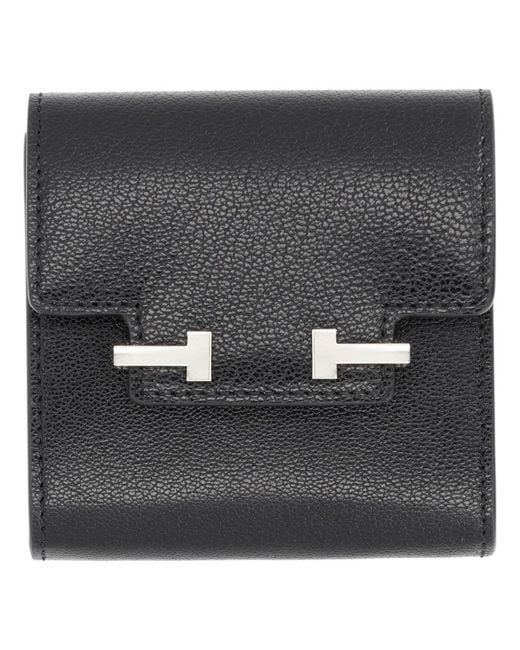 Tom Ford Black Leather Card Holder Wallets & Purses