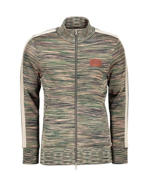Palm Angels Gray X Missoni Knitted Full Zip for men