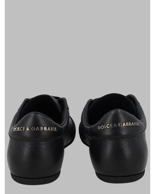Dolce & Gabbana Black Sneakers Ginnica Soft Leather Trainers for men