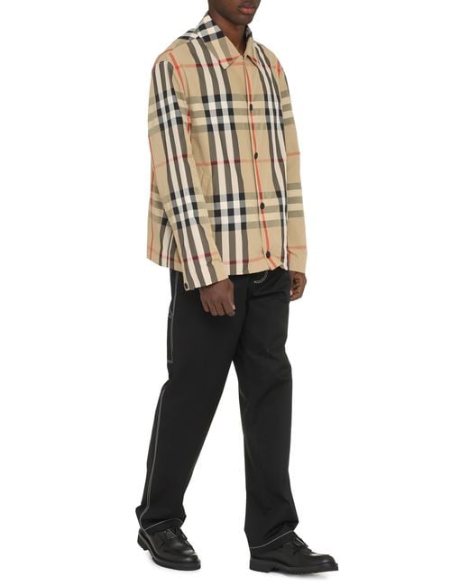 Burberry Natural Checked Jacket Polyamide Raincoats for men