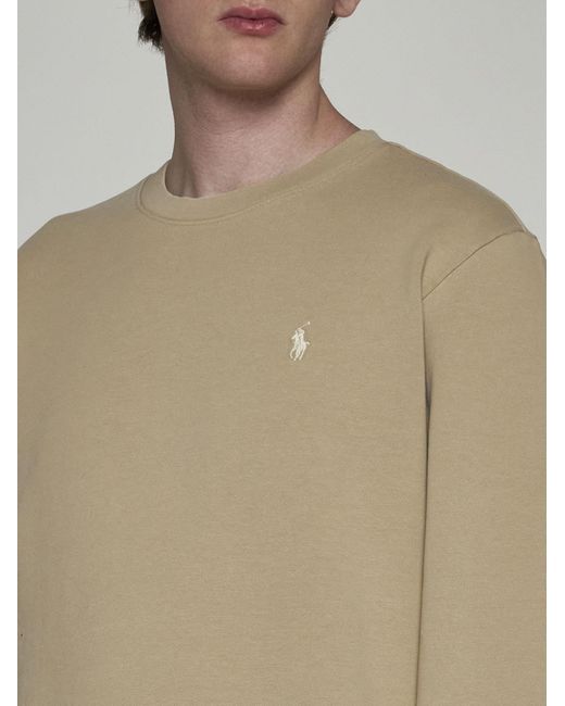 Polo Ralph Lauren Natural Logo Cotton Sweatshirt for men