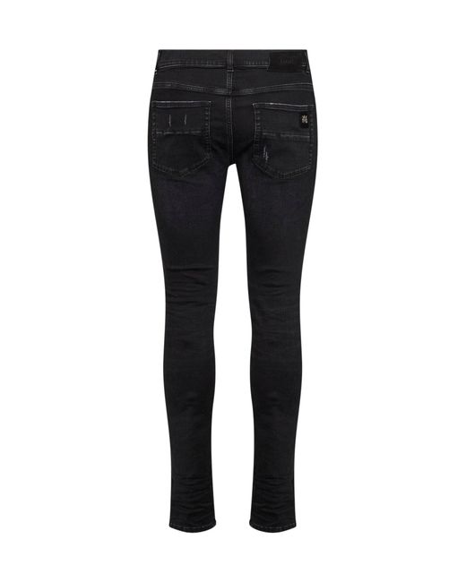 Amiri Black Stretch Cotton Denim Mx1 Jeans With Studs for men