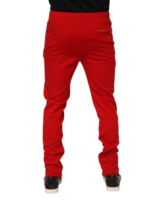 Dolce & Gabbana Red Slim Fit Pants for men