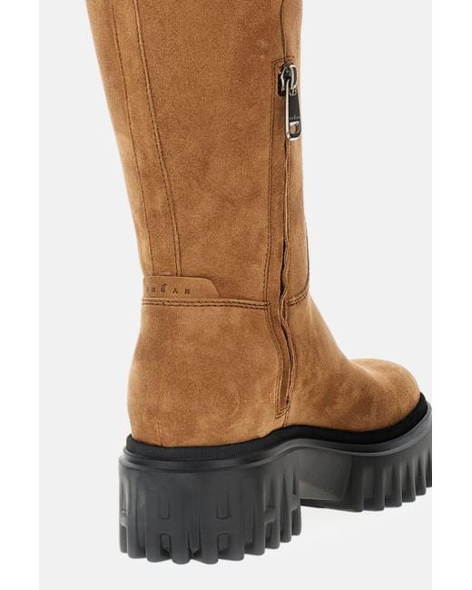 Hogan White Suede Boots