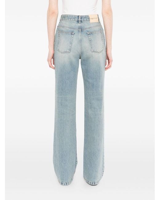 McQueen Blue Jeans Straight-Leg Cotton