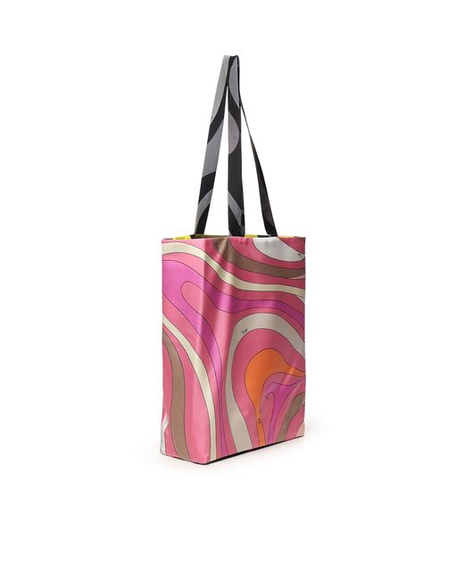 Emilio Pucci Pink Shopping Bag With Print