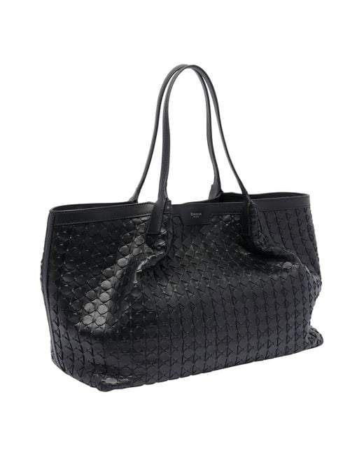 Serapian Black Secret Mosaic Tote Bag for men