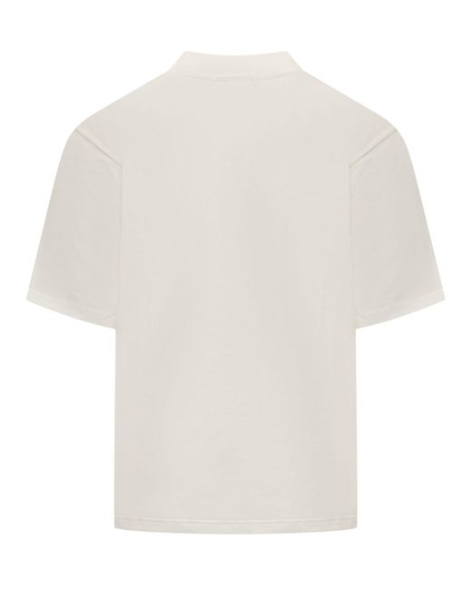 New Balance White T-Shirt With Logo for men