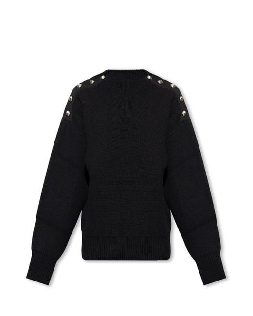 Ferragamo Black Sweater With Buttons for men