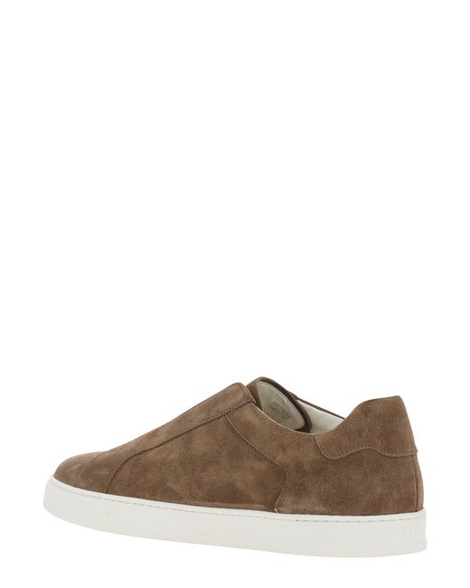 Doucal's Brown Sneaker Calf for men