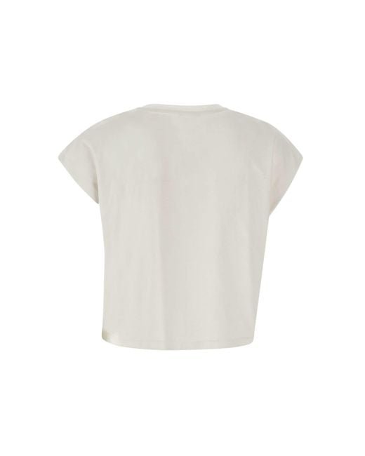 Liu Jo White Moda Stretch Cotton Jersey T-Shirt