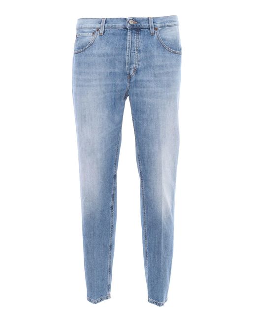 Dondup Blue Washed Effect Jeans for men