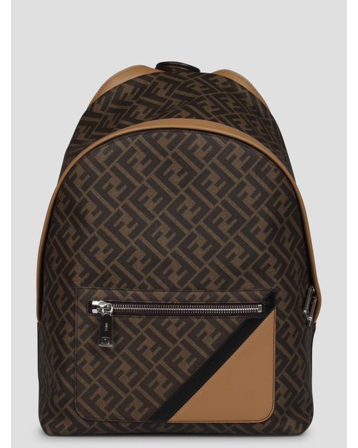 Fendi Black Chiodo Diagonalbackpack for men