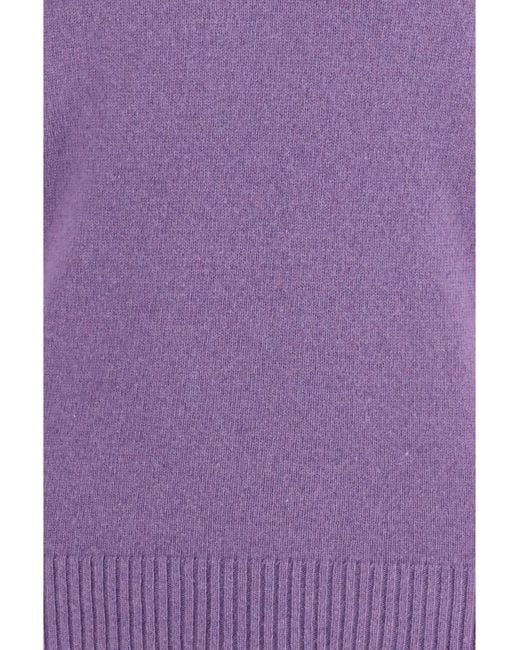 Brooksfield Purple Crewneck Sweater Kashmir/Capra Hircus for men