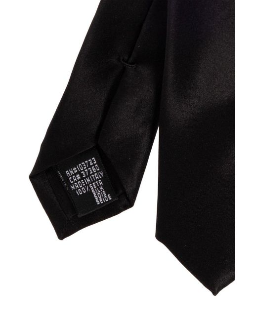 Emporio Armani Black Silk Tie, for men