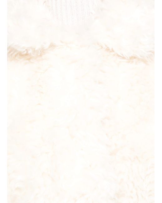 VALENTINI 1972 White Synthetic Fur Coat