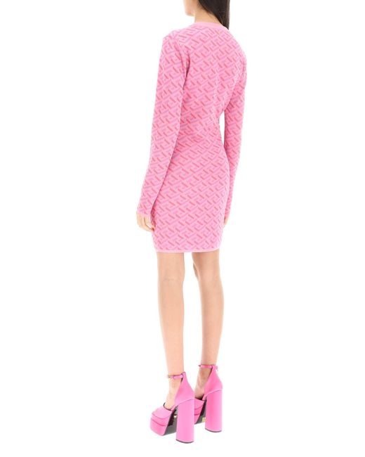 La Greca Medusa '95 midi dress in pink - Versace