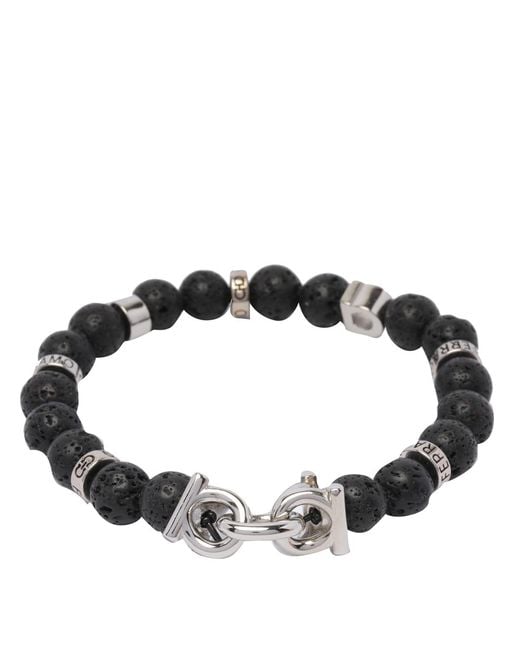 Ferragamo Black Bijoux Stone Brass for men