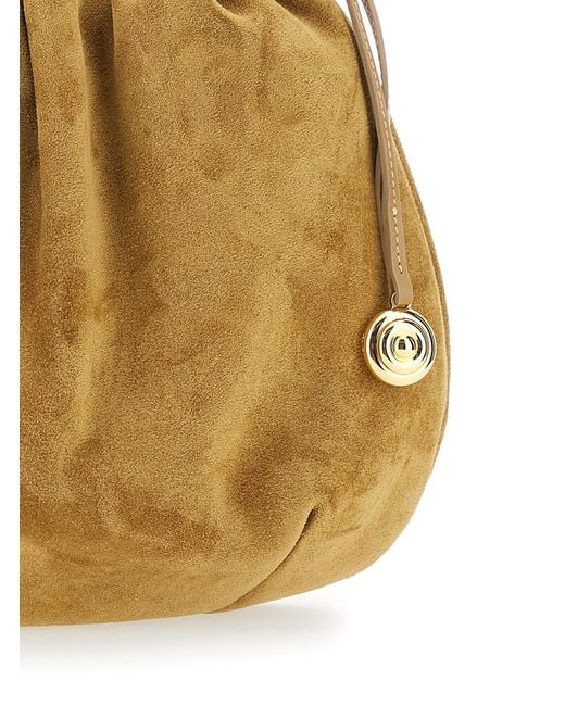 Liffner Metallic Clutch Bag Suede Cow Leather