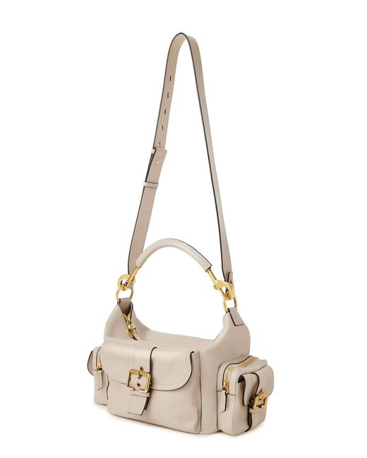 Chloé Natural Medium Double Carry Leather Shoulder Bag