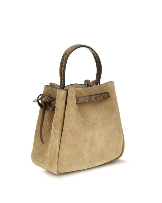 Tory Burch Natural Bucket Bag Romy Suede