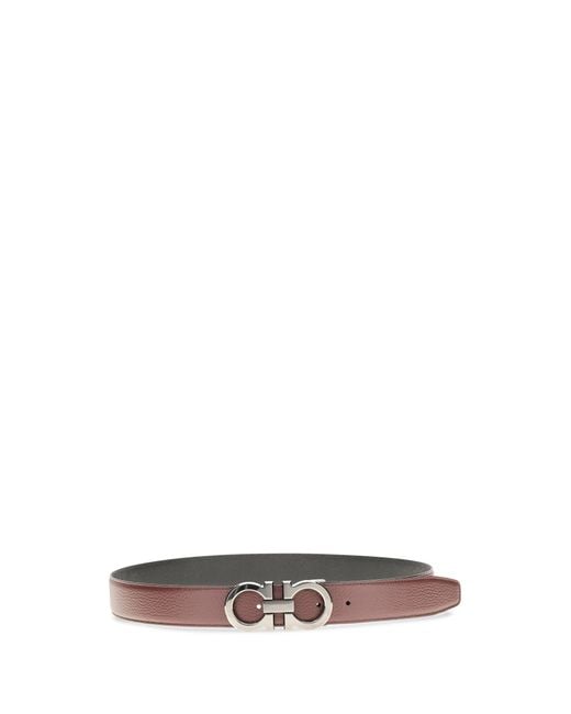 Ferragamo Brown Reversible And Adjustable Gancini Belt Calf Leather Bos Taurus E Braces for men