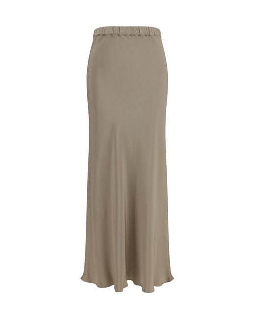 Max Mara Natural Sospiro Silk Skirt