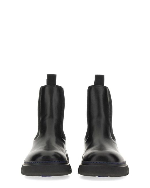 Burberry Black Leather Boot for men