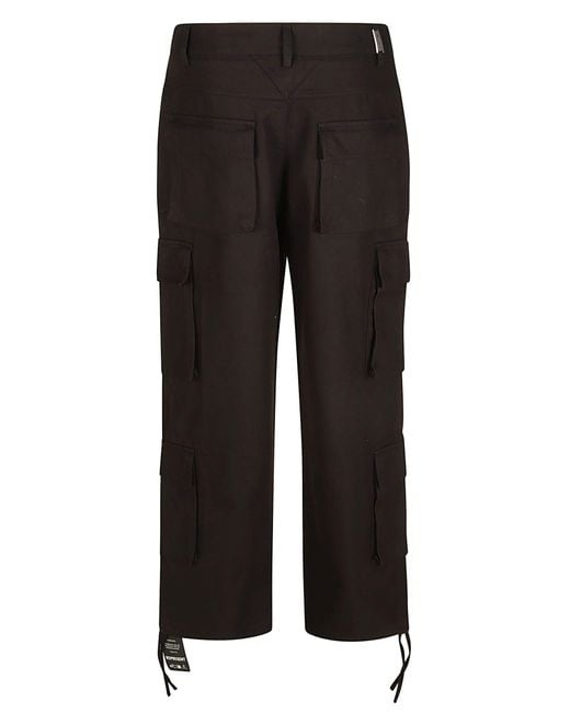 Represent Black Baggy Cargo Trousers for men
