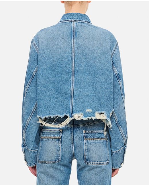 Stella McCartney Blue Denim Jacket With Pocket Decoration