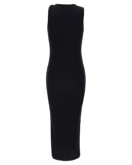 J.W. Anderson Black Logo Ribbed Dress