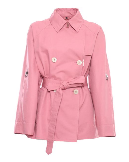 Fay Pink Short Trench Coat