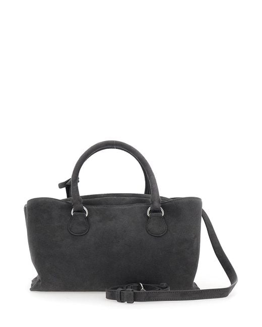 OSOI Black Shoulder Bag Shell Brot Mini Leather Cow