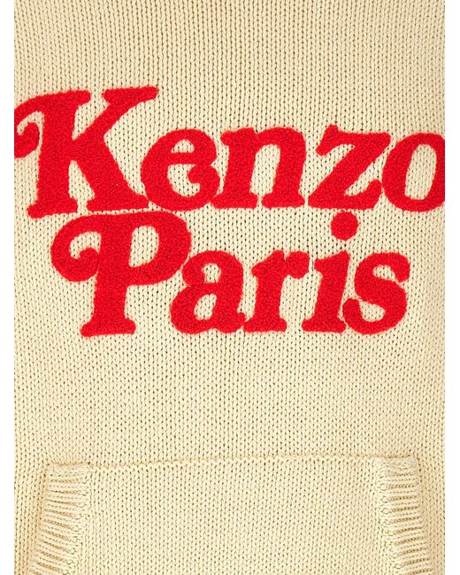 KENZO White ' By Verdy' Hooded Sweater for men