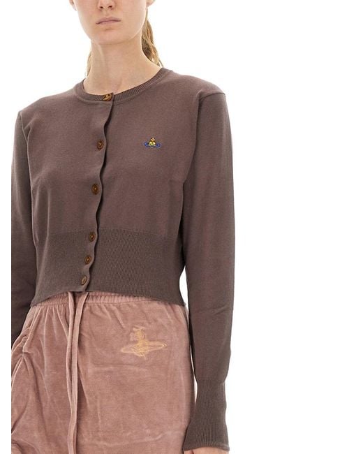 Vivienne Westwood Brown Cardigan Bea Cotton Cashmere Jumpers