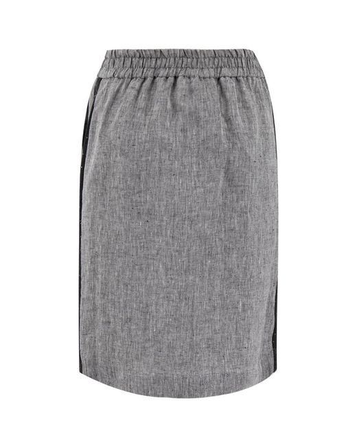 Le Tricot Perugia Gray Skirt