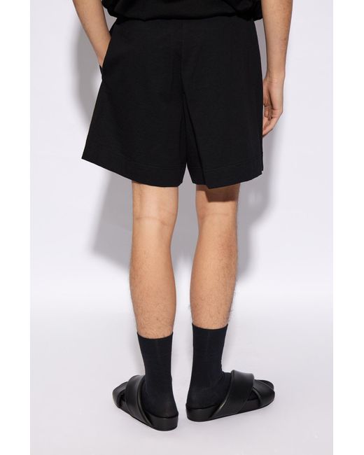 Jil Sander Black Shorts With Logo for men