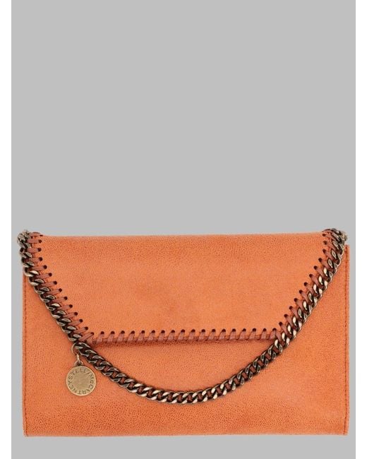 Stella McCartney Orange Mini Falabella Bag Polyester Wallets & Purses