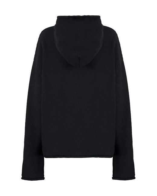 MM6 by Maison Martin Margiela Black Knitted Hoodie for men