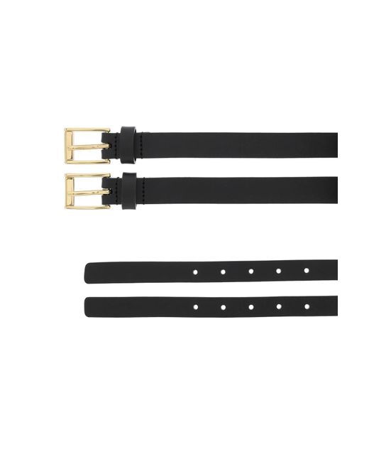 Dolce & Gabbana Black Belt With Logo Tag