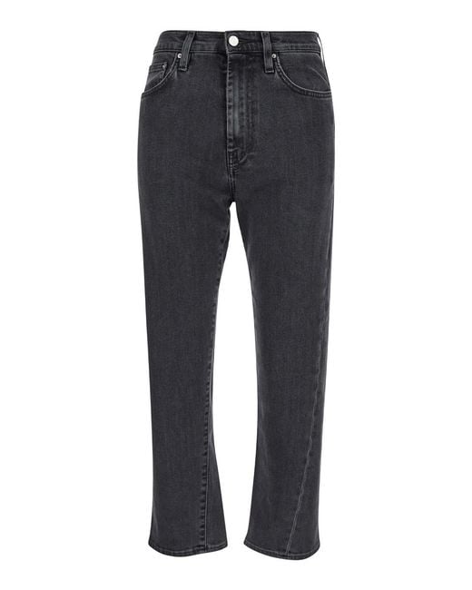 Totême Gray Jeans High-Waisted Denim Organic Cotton