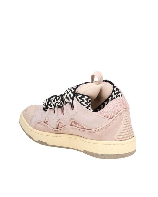 Lanvin Pink Leather Sneakers