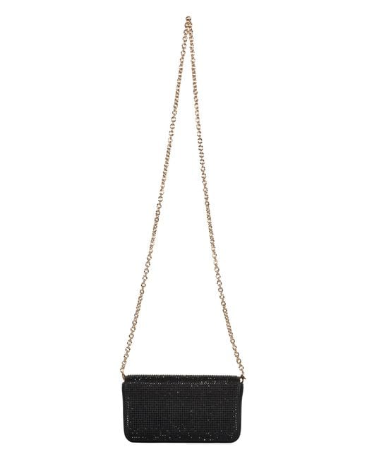 Versace Black Elegant Clutch With Golden Closure