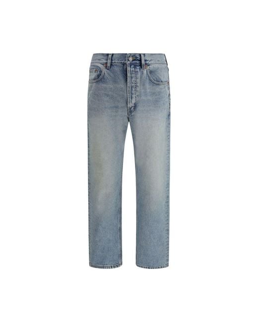Saint Laurent Blue Cotton Straight for men