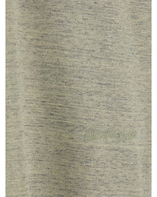 Bottega Veneta Green Polo Shirt With Embroidered Logo for men