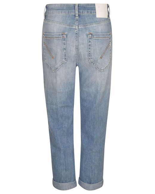 Dondup Blue Cropped Fitted Trousers